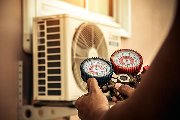 Professional Hvac technician working in Foxboro, MA